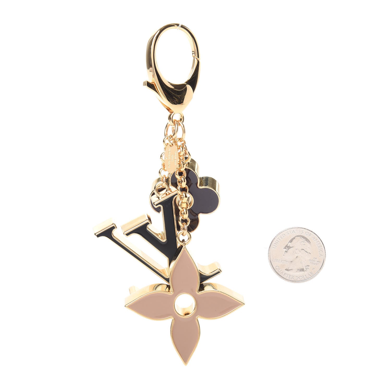 Louis Vuitton Fleur De Monogram Bag Charm Dore 2 of 5