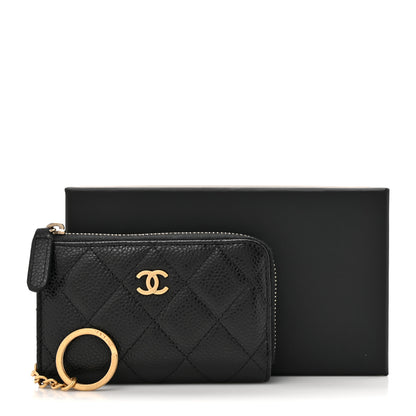Chanel Caviar Quilted Zip Coin Purse Black 8 of 8