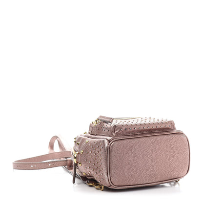 MCM Metallic Calfskin Stud X-Mini Stark Bebe Boo Backpack Pink 3 of 8