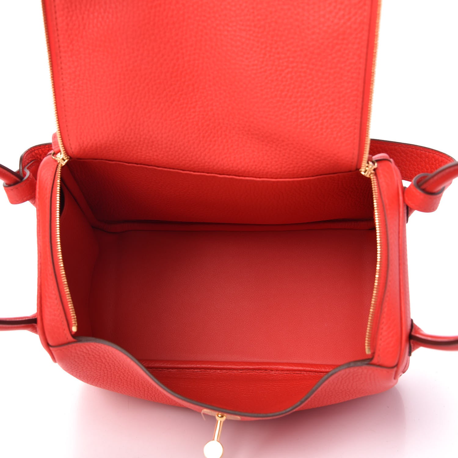 Hermes Taurillon Clemence Lindy 26 Rouge De Coeur 5 of 10