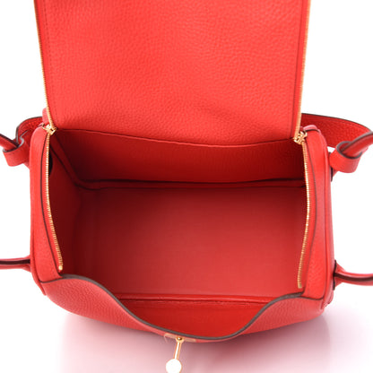 Hermes Taurillon Clemence Lindy 26 Rouge De Coeur 5 of 10