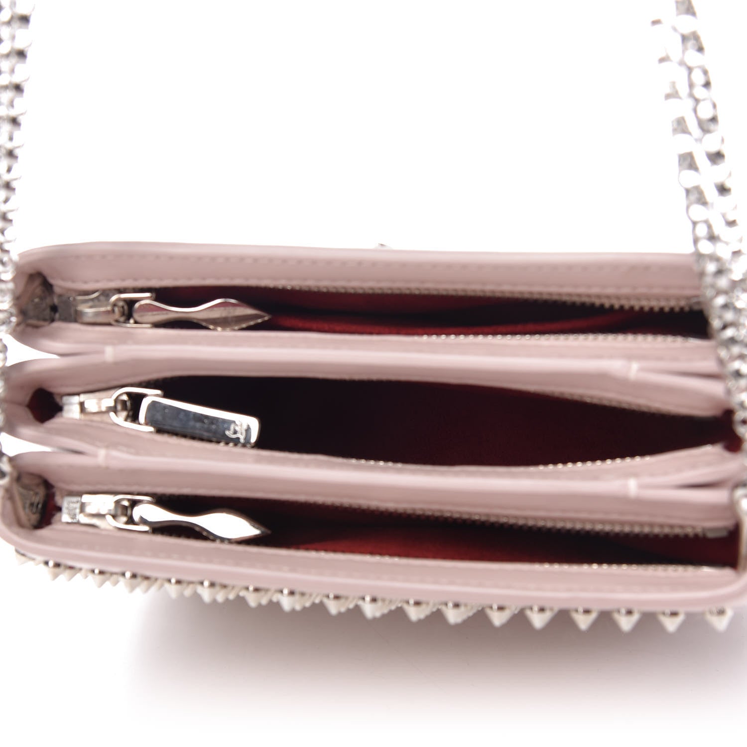 Christian Louboutin Calfskin Spiked Tribouli Crossbody Ballerina 5 of 9