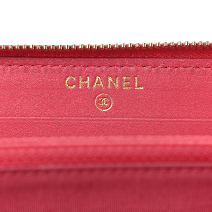 Chanel Caviar Quilted In & Out Zip Around Wallet Pink 5 of 7