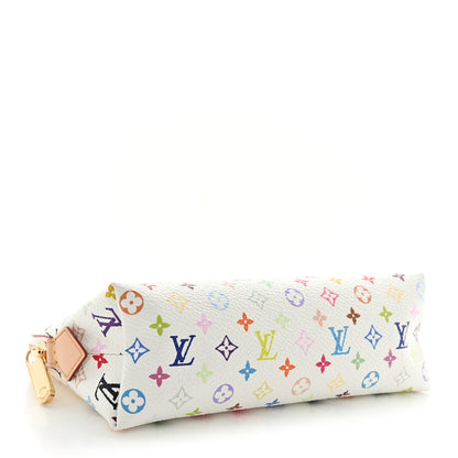 Louis Vuitton Monogram Multicolor Cosmetic Pouch White Litchi 4 of 7