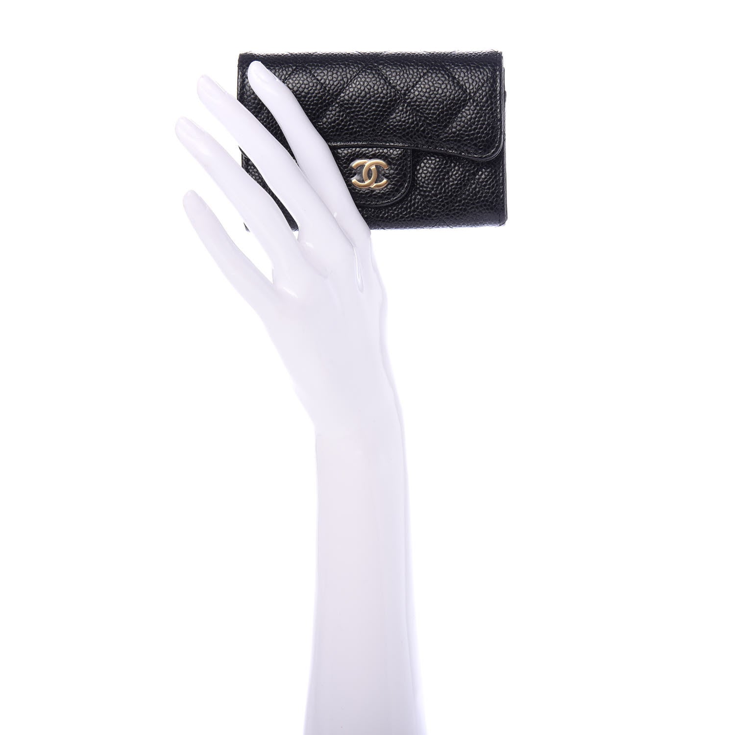 Chanel Caviar Quilted Flap Card Holder Black 2 of 9