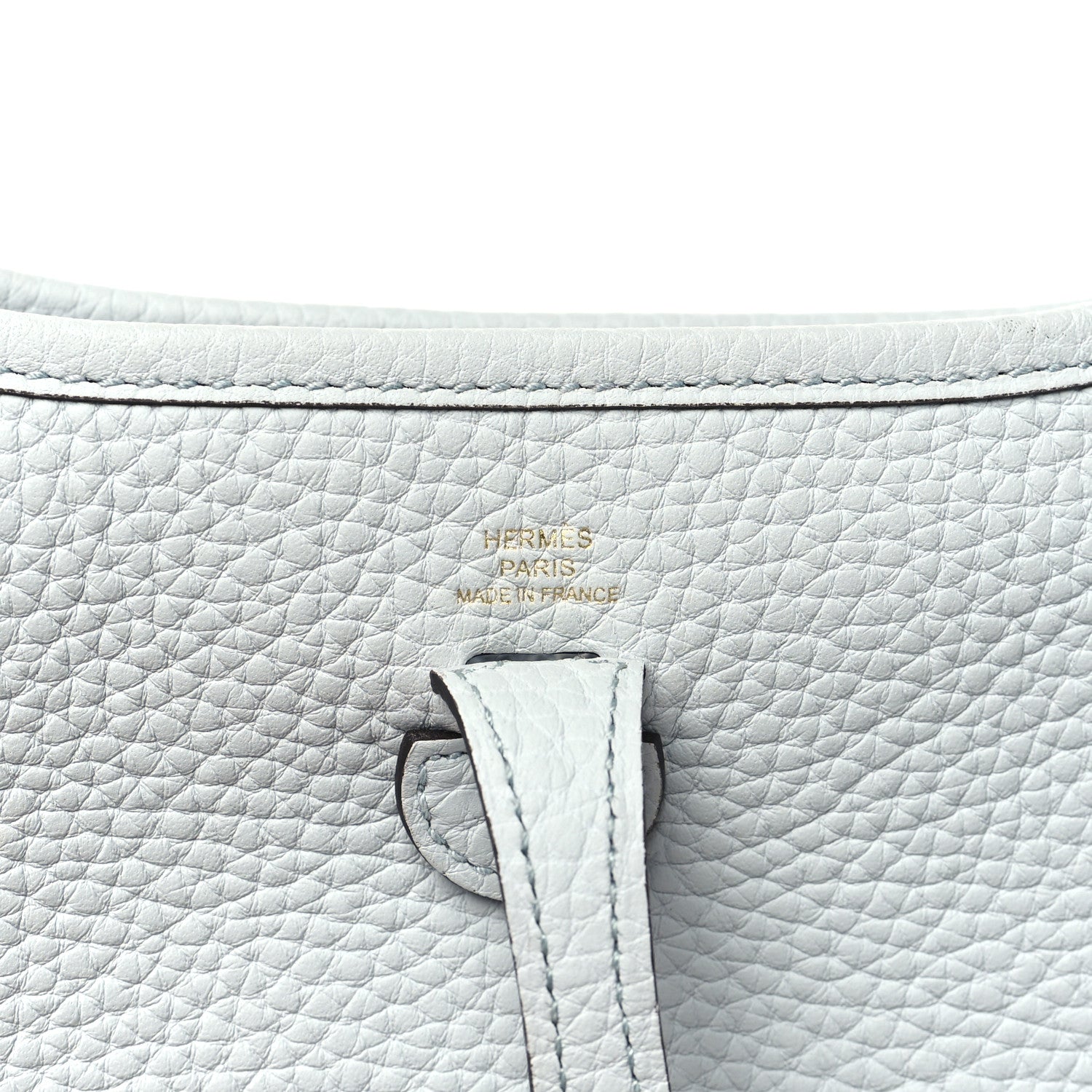 Hermes Taurillon Clemence Amazone Evelyne TPM Bleu Pale Etain 6 of 11