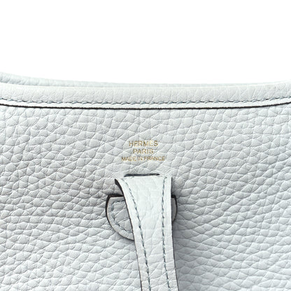 Hermes Taurillon Clemence Amazone Evelyne TPM Bleu Pale Etain 6 of 11