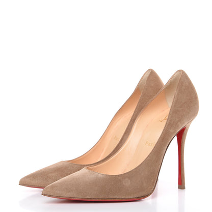 Christian Louboutin Veau Velours Decoltish 100 Pumps 38 Cappuccino 3 of 8