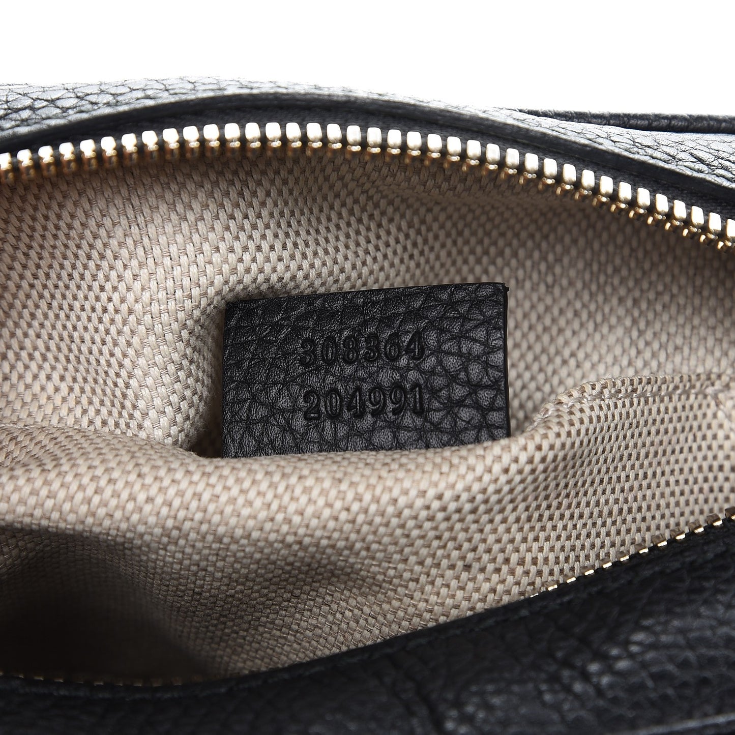 Pebbled Calfskin Small Soho Disco Bag Black