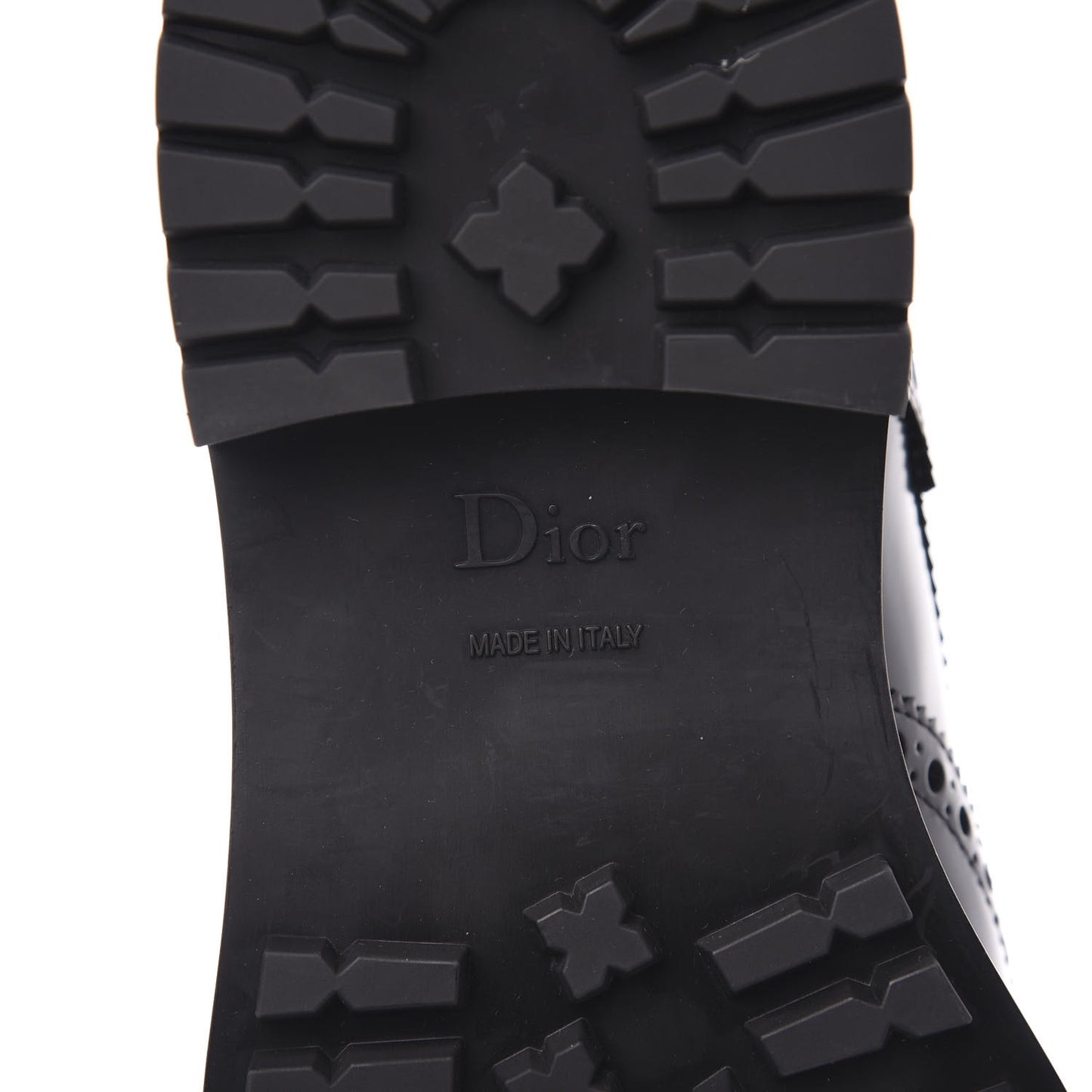 Calfskin D-Order Lace-Up Low Boot 37.5 Black White