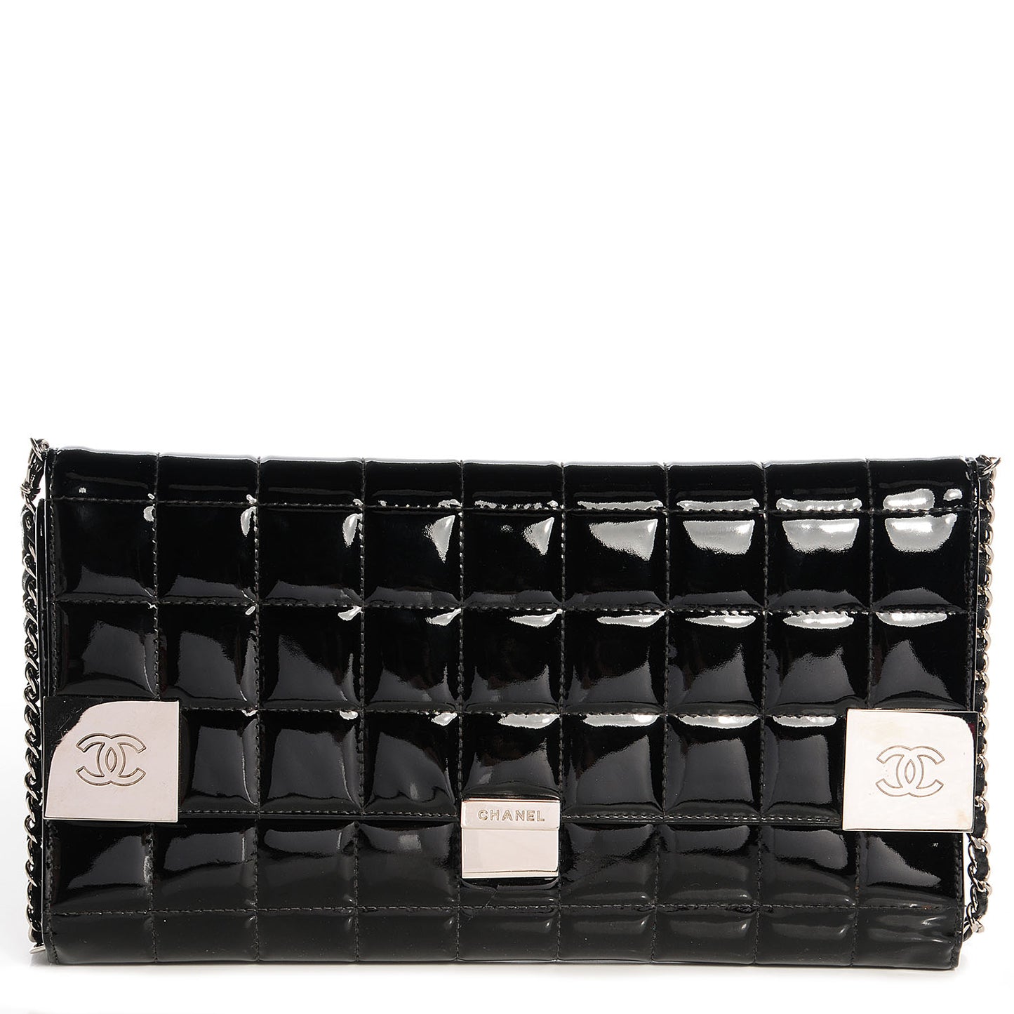 Patent Chocolate Bar Flap Black