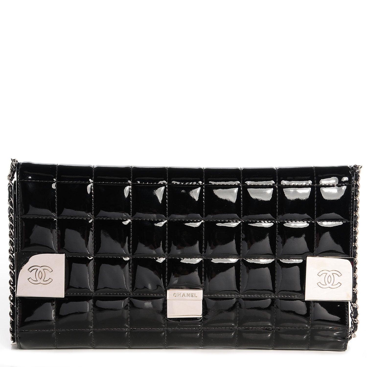 Chanel Patent Chocolate Bar Flap Black 1 of 11