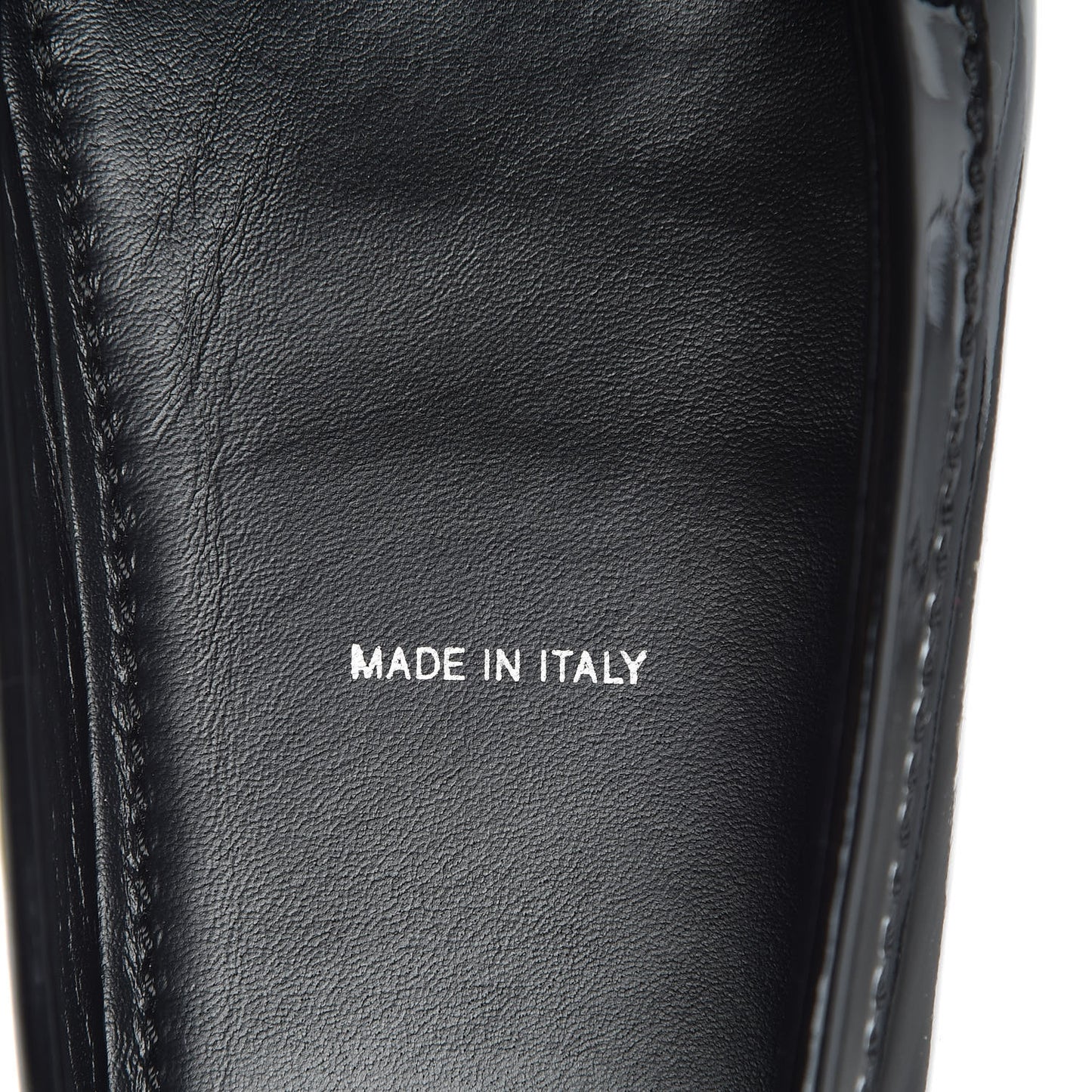 Patent Calfskin Oxford Loafers 36 Black