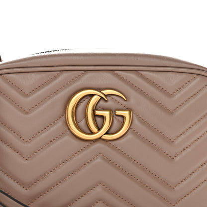 Gucci Calfskin Matelasse Small GG Marmont Chain Shoulder Bag Porcelain Rose 8 of 11