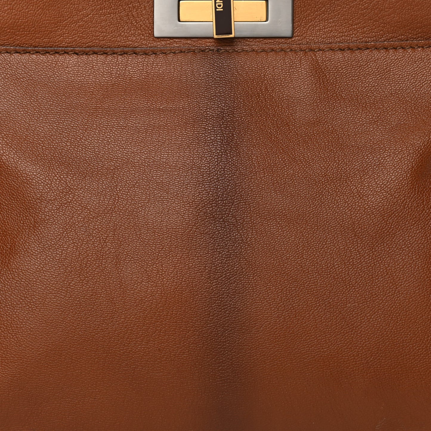 Goatskin Zucca Medium Peekaboo Iconic Satchel Cuoio Tobacco Moro