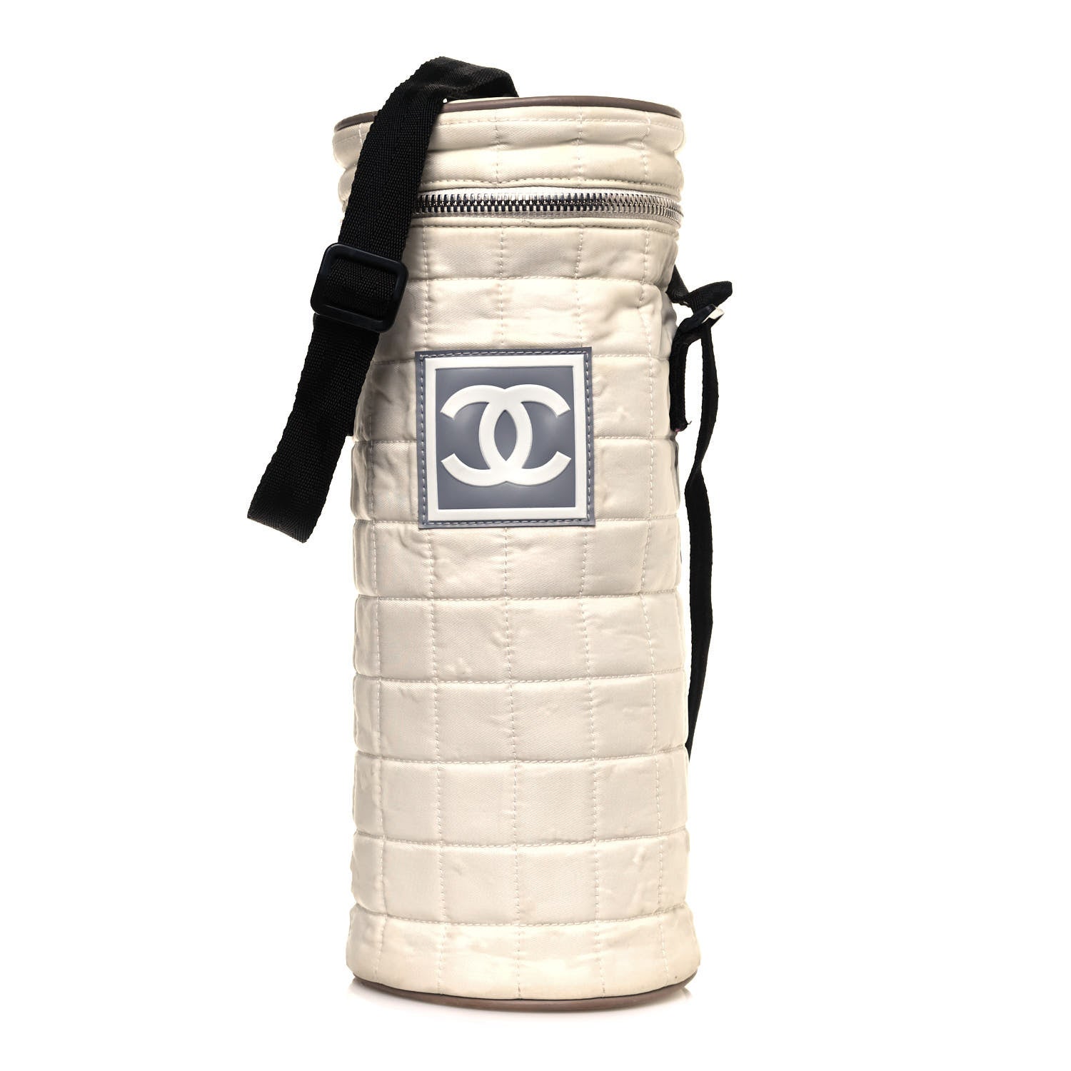 Chanel Nylon Quilted Sport Logo Crossbody Tote White 1 of 14