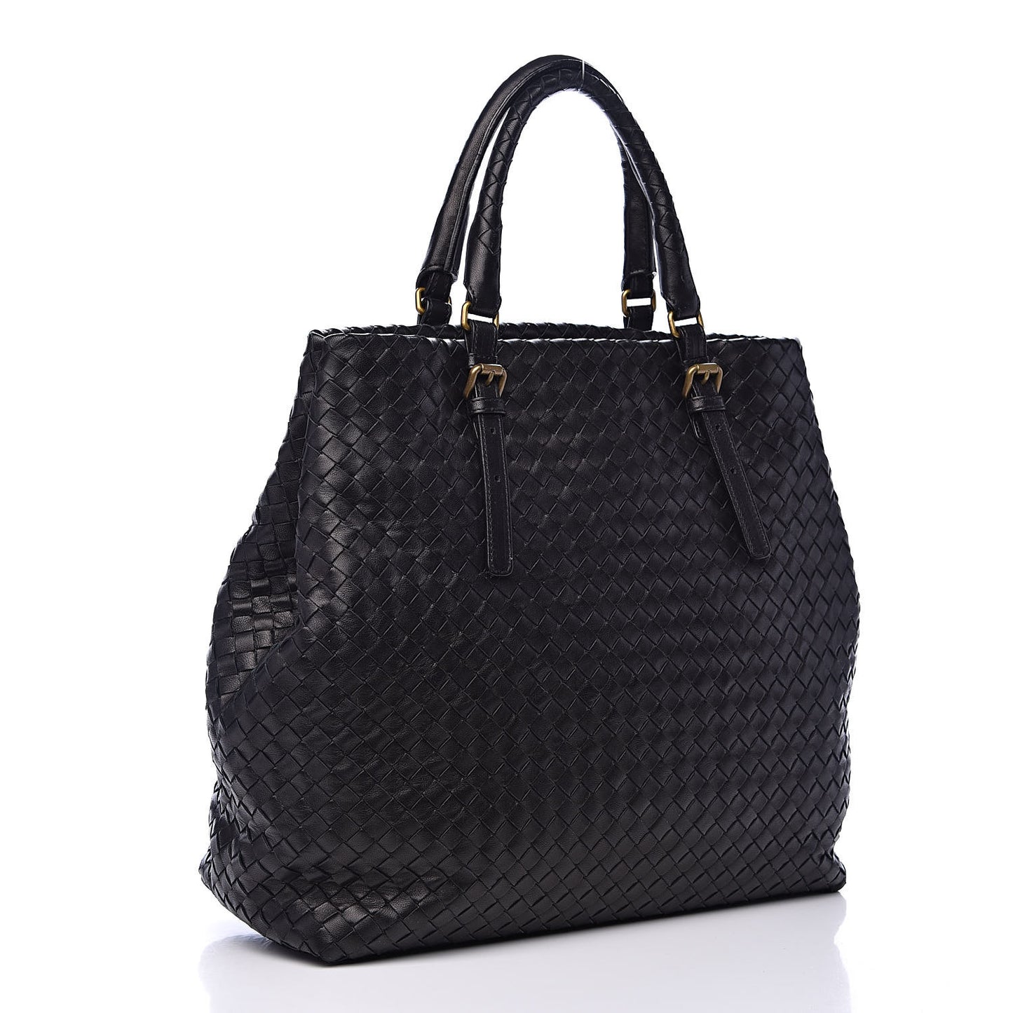 Nappa Intrecciato Medium Seamless Tote Black