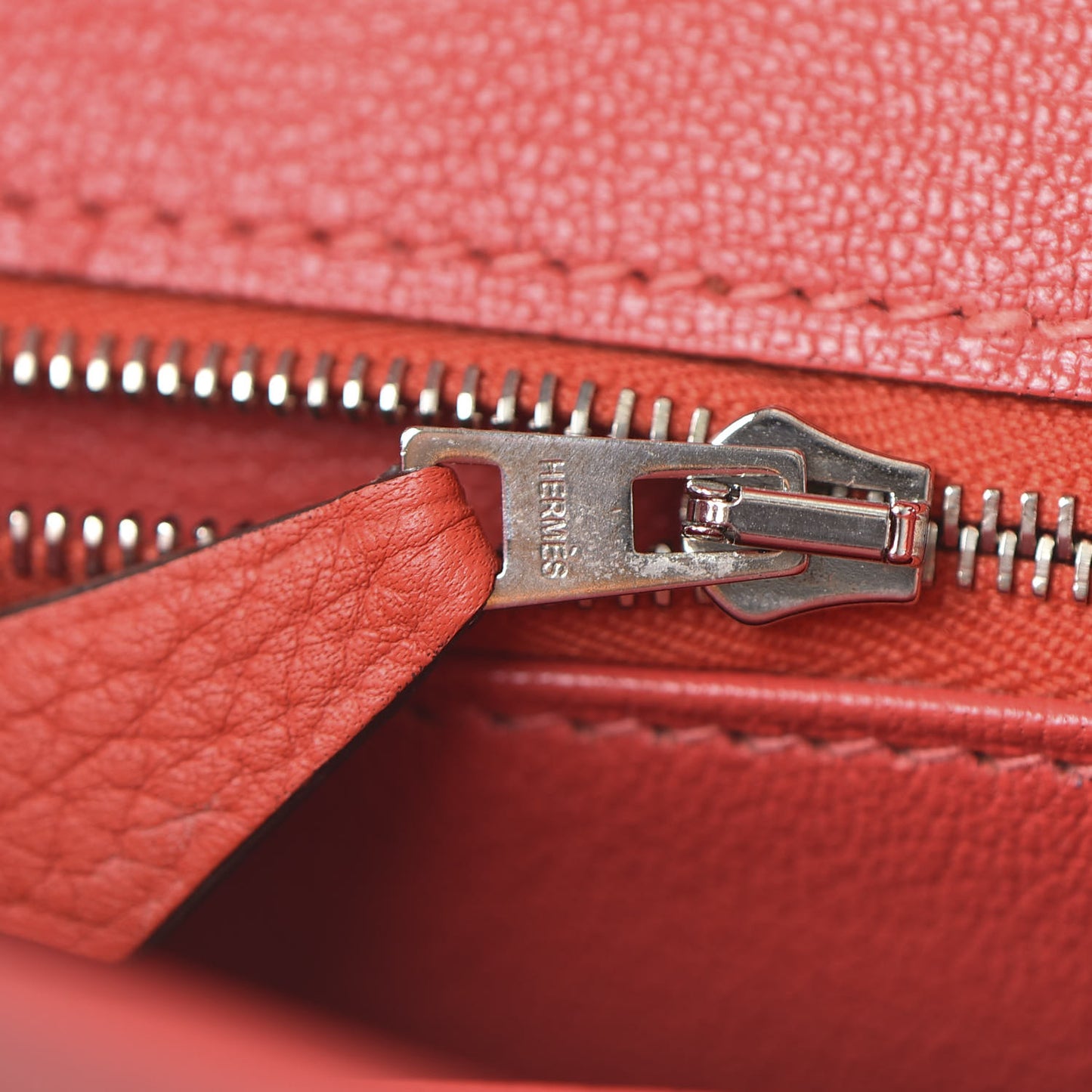 Taurillon Clemence Birkin 30 Rouge Pivoine