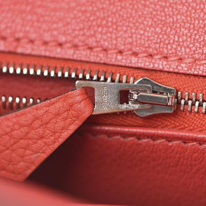 Hermes Taurillon Clemence Birkin 30 Rouge Pivoine 19 of 33