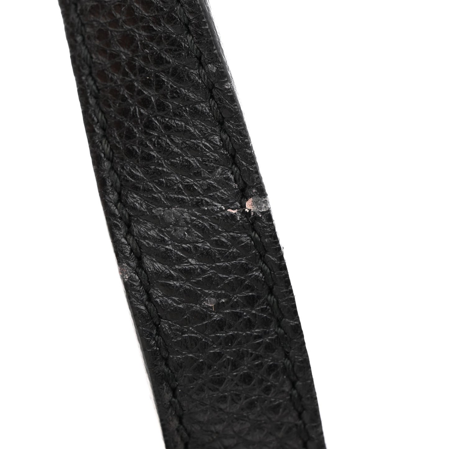 Pebbled Calfskin Medium Bamboo Shopper Tote Black