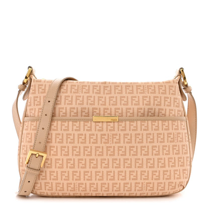 Fendi Zucchino Spalmati Vitello Messenger Bag Vacchetta Camelia 1 of 13