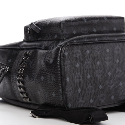 MCM Visetos Medium Side Studs Stark Backpack Black 6 of 9