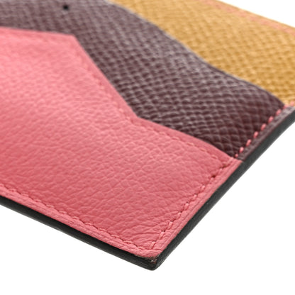 Hermes Epsom Evercolor Les Petits Chevaux Card Holder Ambre Brique Rouge H Rose Ete 9 of 9