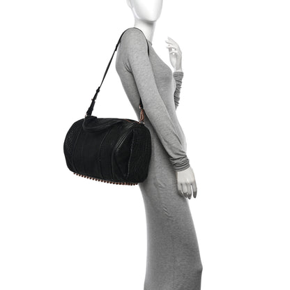 Alexander Wang Pebbled Lambskin Rocco Black Rose Gold Hardware 2 of 13
