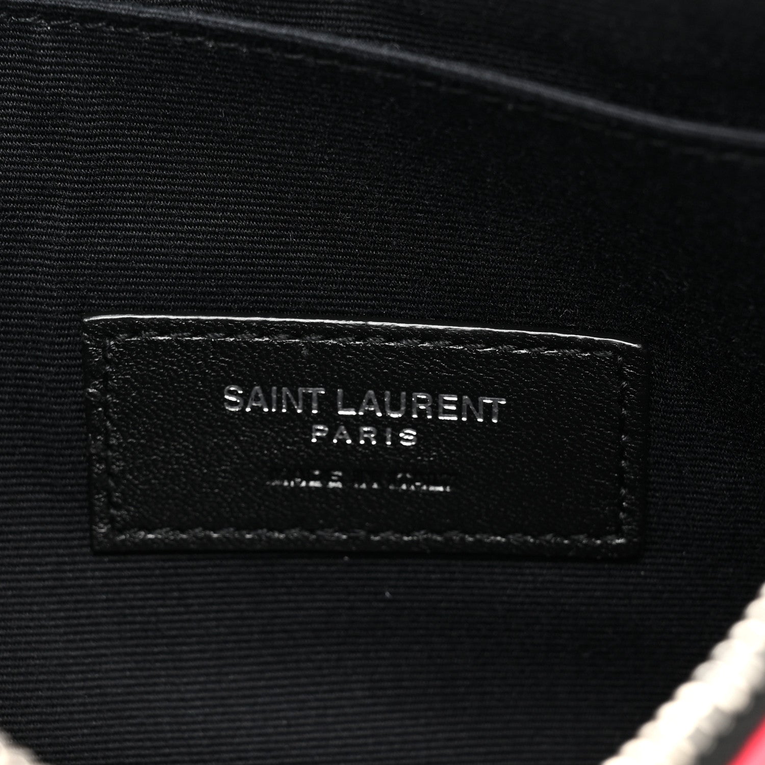Saint Laurent Patent Grain De Poudre Matelasse Chevron Monogram Bill Pouch Neon Pink 7 of 10