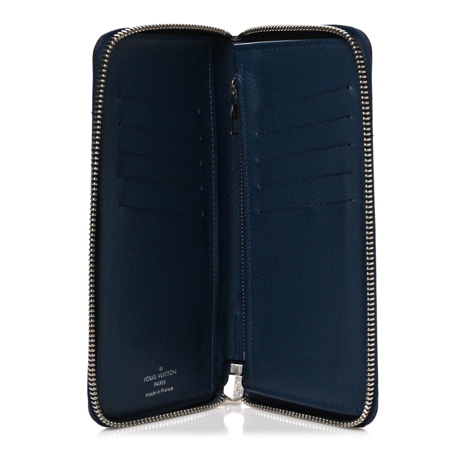 Louis Vuitton Taiga Vertical Zippy Wallet Navy 5 of 7