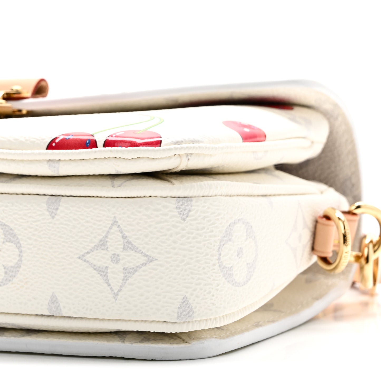 LV X TM Monogram Cerises Pochette Metis East West White