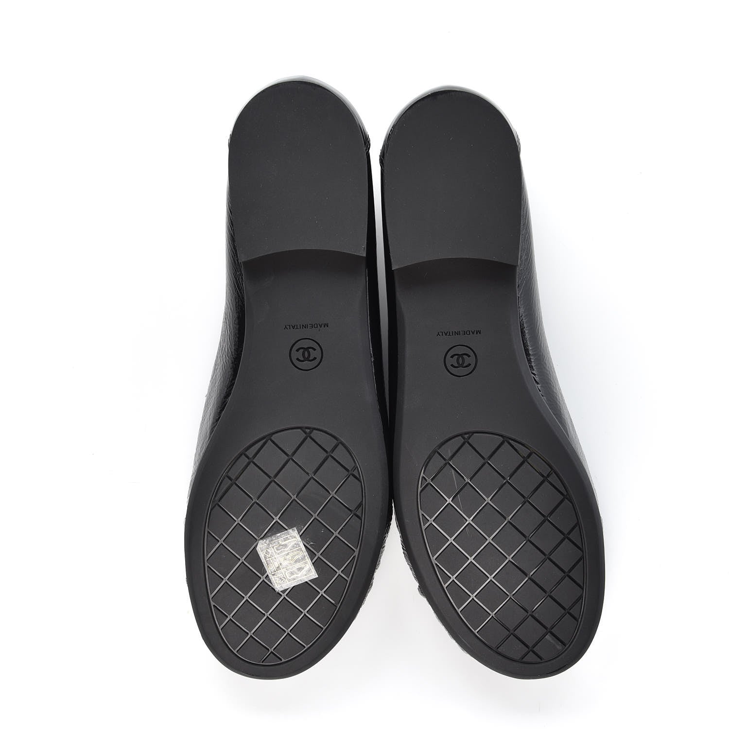 Chanel Patent Crackled Calfskin CC Mocassin Loafers 41 Black 5 of 9