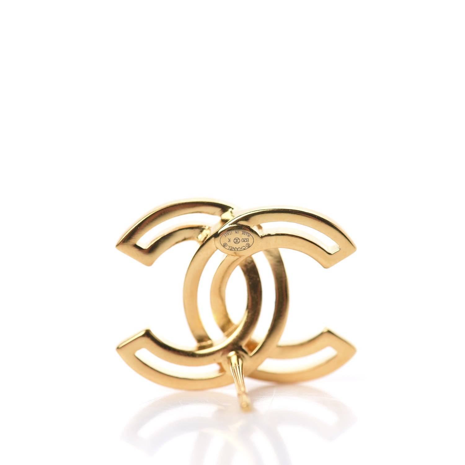 Chanel Metal Obazine CC Earrings Gold 4 of 4