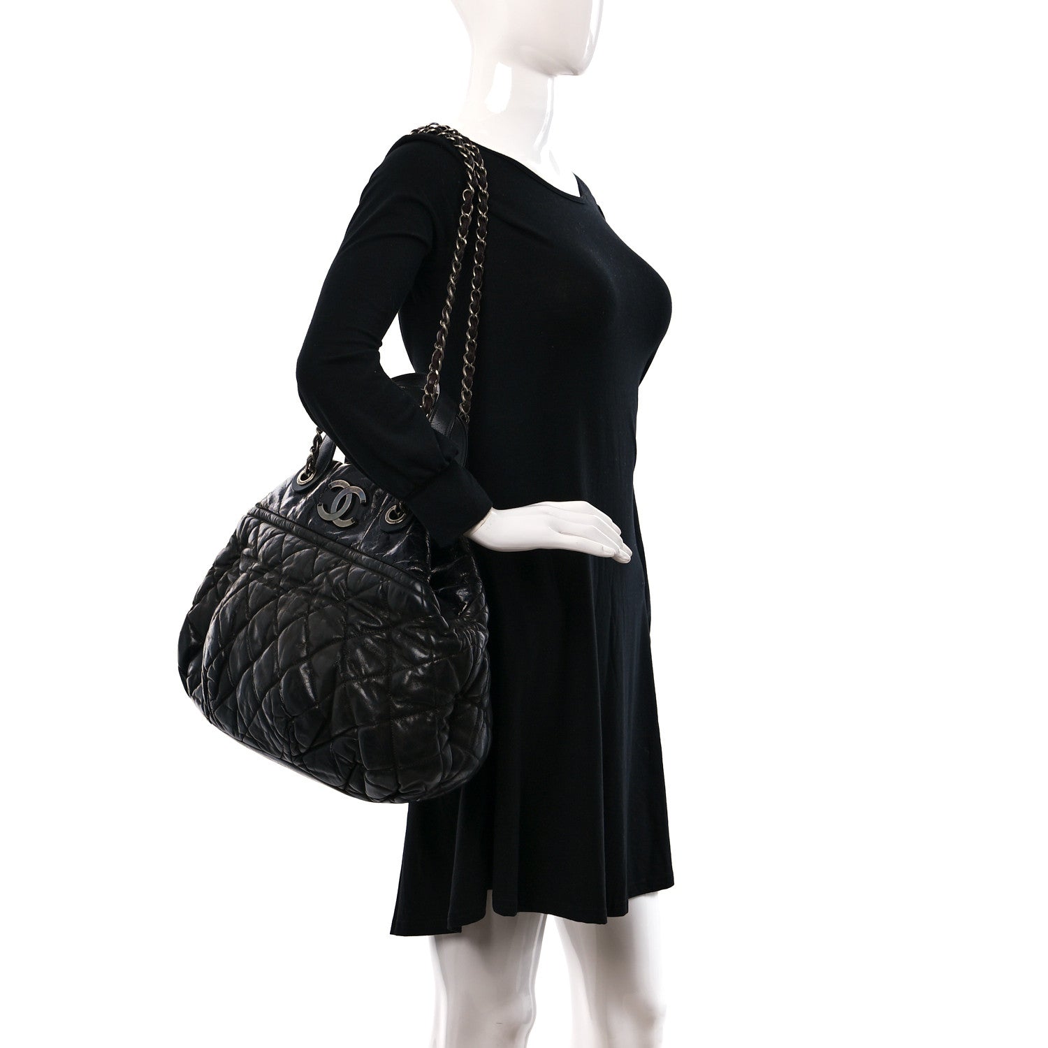 Chanel Iridescent Calfskin Small In The Mix Tote Black 2 of 12