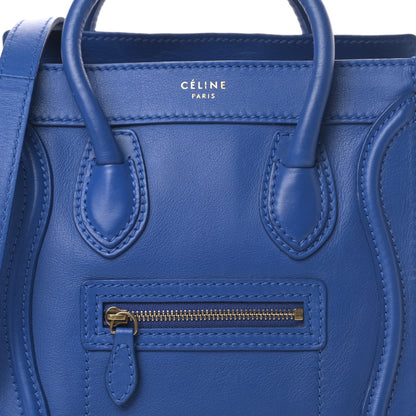 Celine Smooth Calfskin Nano Luggage Royal Blue 8 of 14