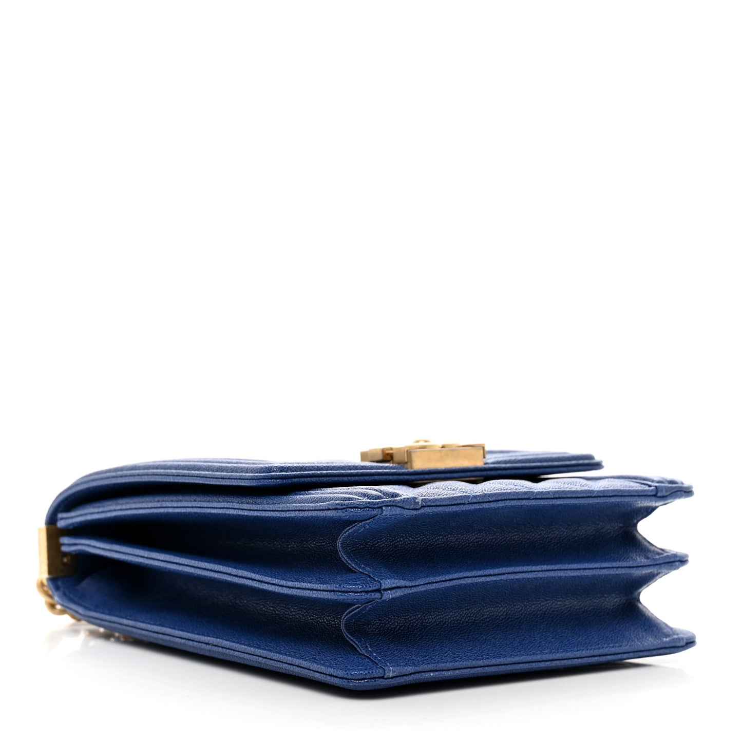 Caviar Quilted North South Boy Flap Blue