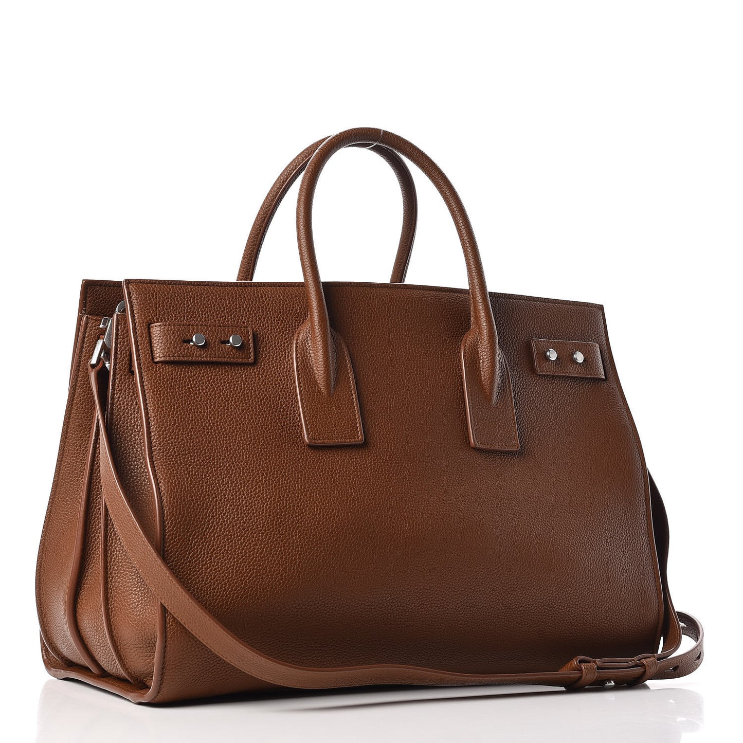 Grained Calfskin Medium Souple Sac De Jour Camel Brilliant