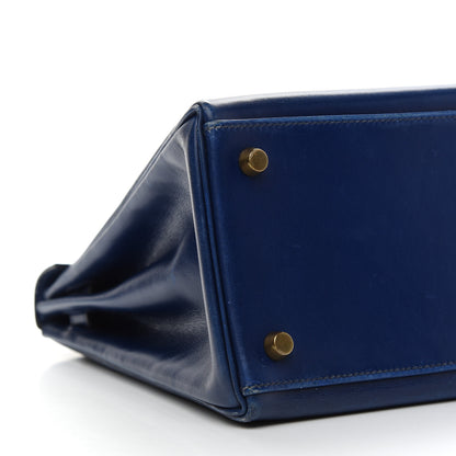 Hermes Box Kelly Retourne 32 Bleu Saphir 9 of 15