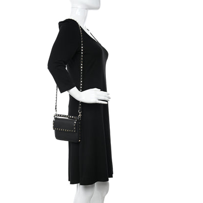 Valentino Garavani Grainy Calfskin Rockstud Crossbody Pouch Black 2 of 10
