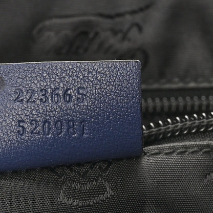 Gucci Guccissima Medium Flap Messenger Bag Blue 7 of 10