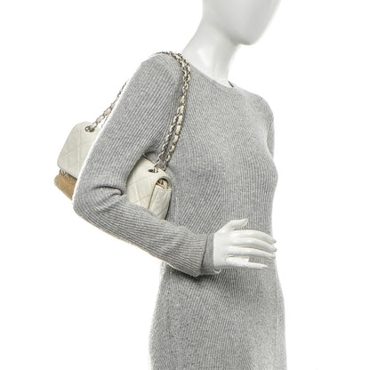 Chanel Lambskin Quilted Medium Flap Beige White 2 of 9