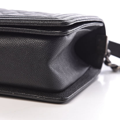 Chanel Caviar Quilted Medium Boy Flap Black 10 of 13