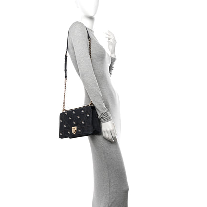 Christian Dior Denim Crystal Medium Diorama Flap Bag Blue 3 of 10