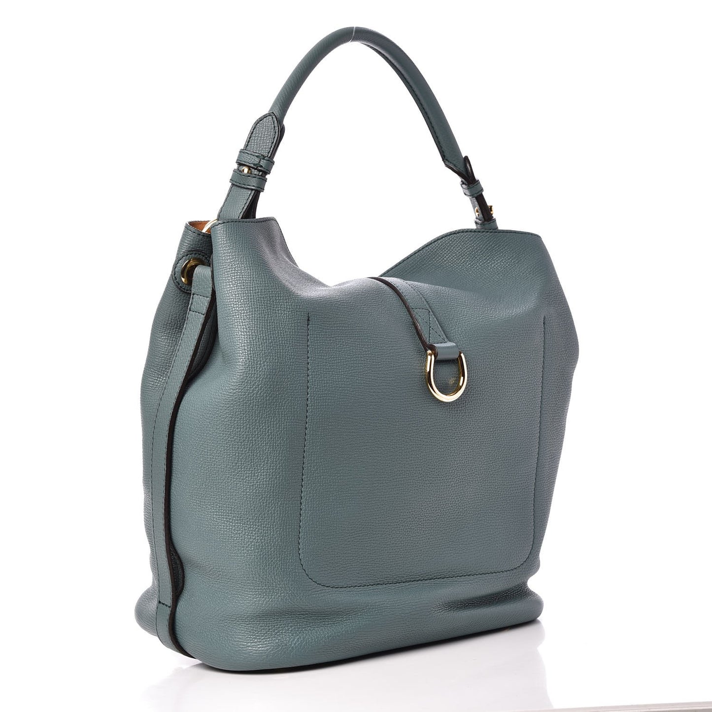 Grainy Calfskin Medium Sycamore Hobo Smokey Green