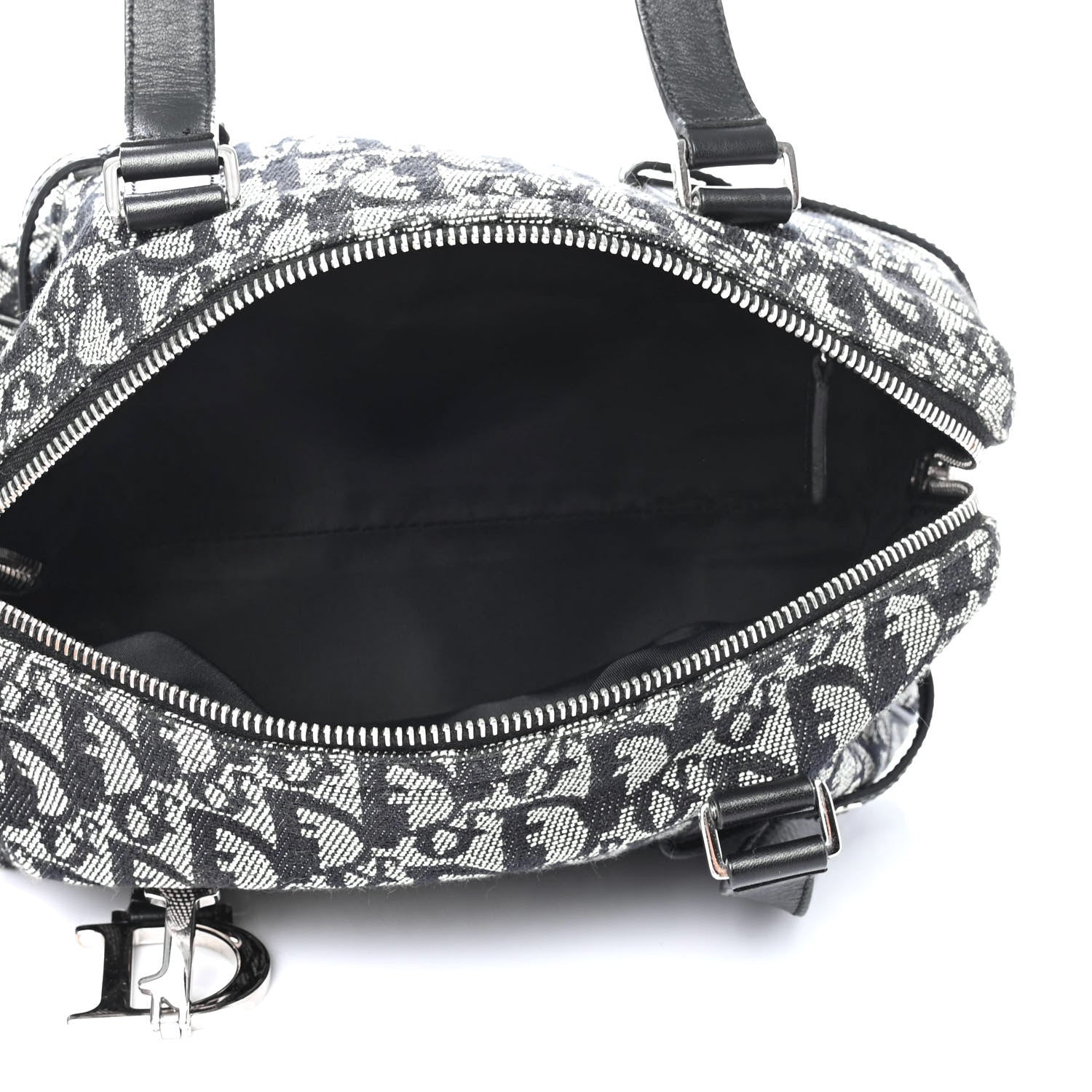Christian Dior Denim Monogram Charms Shoulder Bag Black 4 of 4
