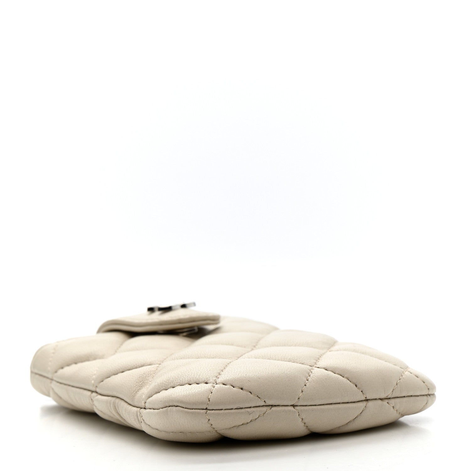 Chanel Lambskin Quilted Phone Holder On Chain White 4 of 9