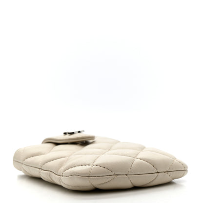 Chanel Lambskin Quilted Phone Holder On Chain White 4 of 9