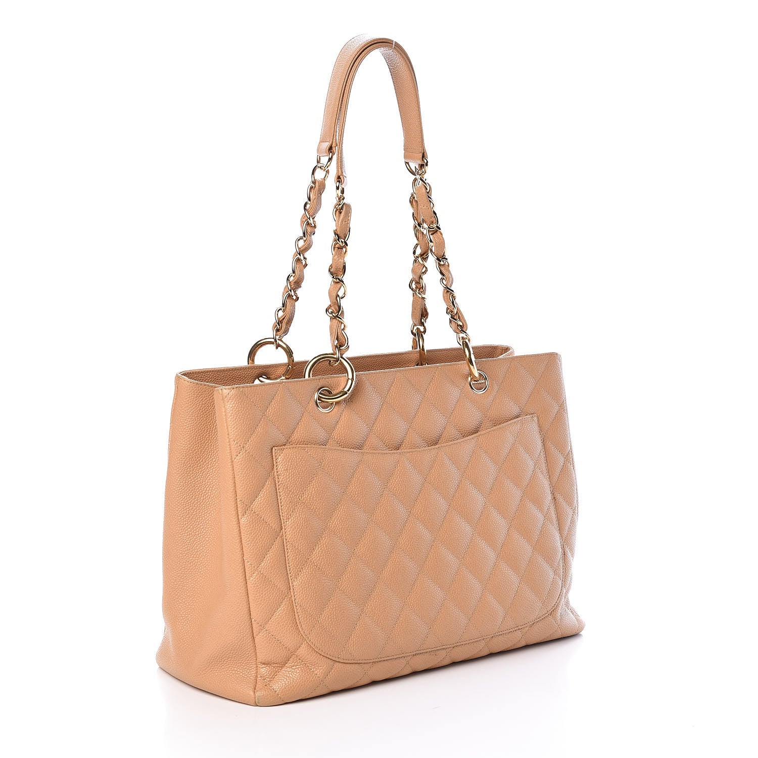 Chanel Caviar Quilted Grand Shopping Tote GST Beige 3 of 12