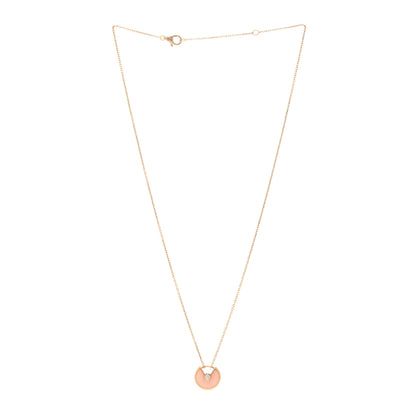 Cartier 18K Pink Gold Diamond Pink Opal XS Amulette de Cartier Pendant Necklace 3 of 4