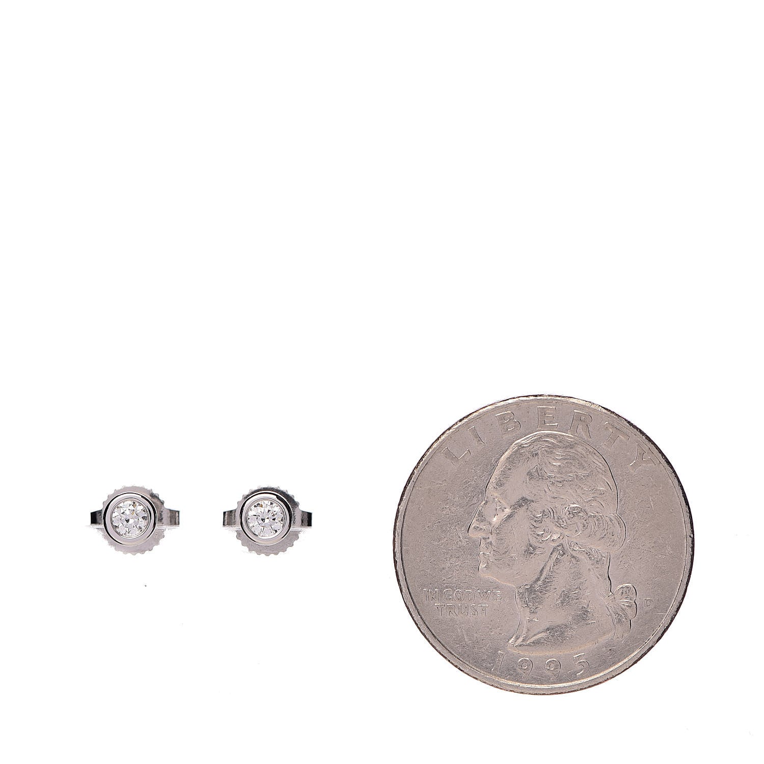 Tiffany Platinum Diamond .16ctw Elsa Peretti Diamonds By The Yard Earrings 2 of 5